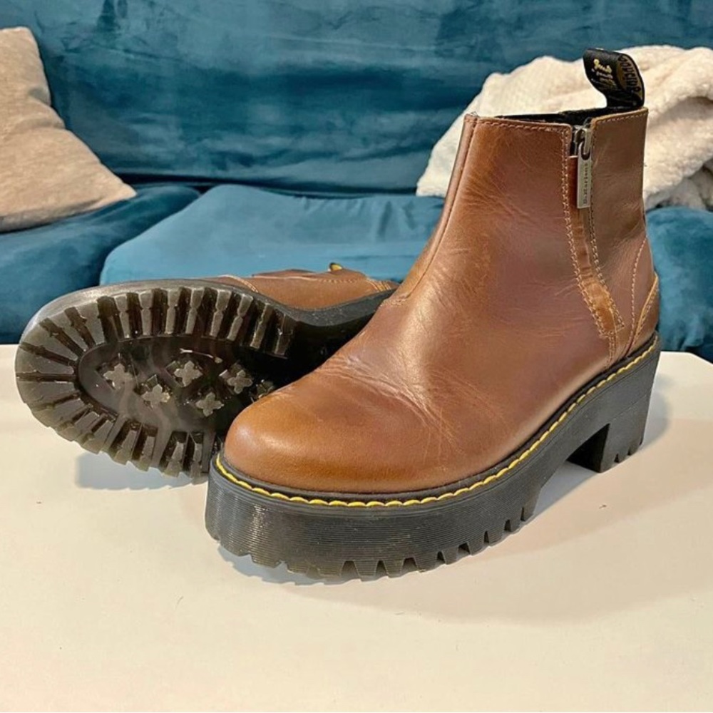 Dr. Marten’s Rometty Women’s Brown Leather Side Zip Boots